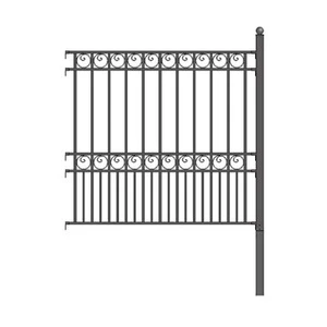 ALEKO DIY Outdoor Garden Yard Privacy Steel Fence Panel 5.5'x5' Paris Style - Picture 1 of 4