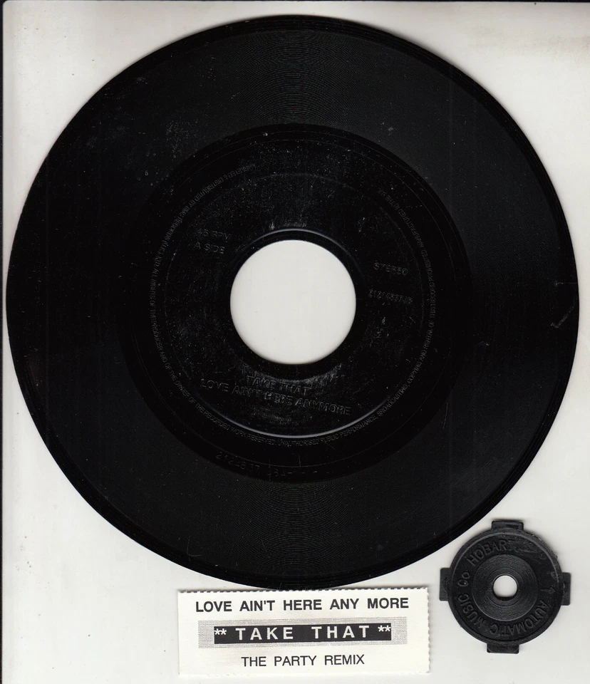TAKE THAT  Love Ain't Here Anymore 7" 45 rpm record RARE! + juke box title strip - Image 1 of 1