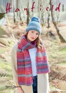 Sirdar Knitting Pattern - Hayfield Spirit Chunky, Scarf and Hat 10083 - Picture 1 of 1