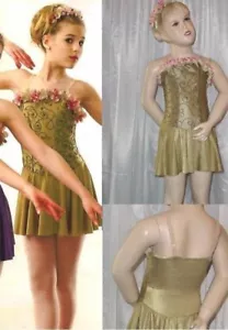 Victoria's Walzer Kind Gr. 4 = kleines Tanzkostüm Dijon grün Ballett Steppkleid - Bild 1 von 7