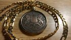 1835 East India Company Half Anna 31mm Pendant 18kgf 24" Gold filled 5mm chain
