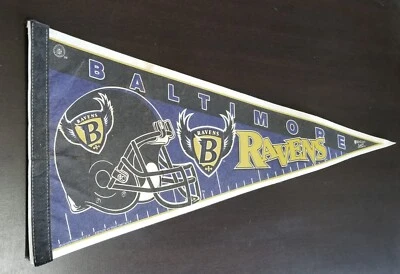Baltimore RAVENS Football Helmet (Full Size 12 x 30) -WinCraft- VTG Pennant - Image 1 of 4