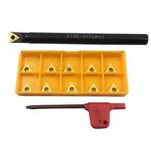 91Degree Internal Turing Tool S10K-STFCR11 + 10pcs TCMT21.51 Carbide insert - Picture 1 of 10