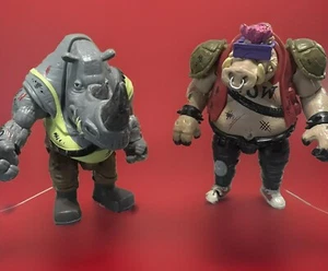 Loose Bebob & Rocksteady Teenage Mutant Ninja Turtles Action Figures 4" - Picture 1 of 5