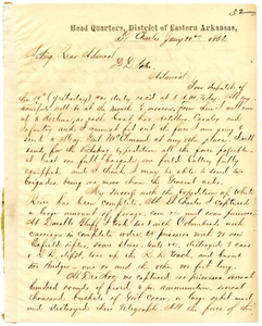 WILLIS A GORMAN/Union General/Civil War Letter/Excellent Vicksburg Content 12075 - Picture 1 of 2