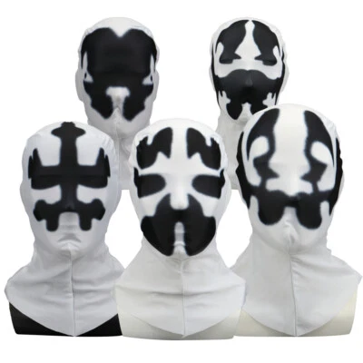 Cosplay 2019 Watchmen Rorschach Hood Balaclava Mask Unisex Superhero Props New - Image 1 of 4