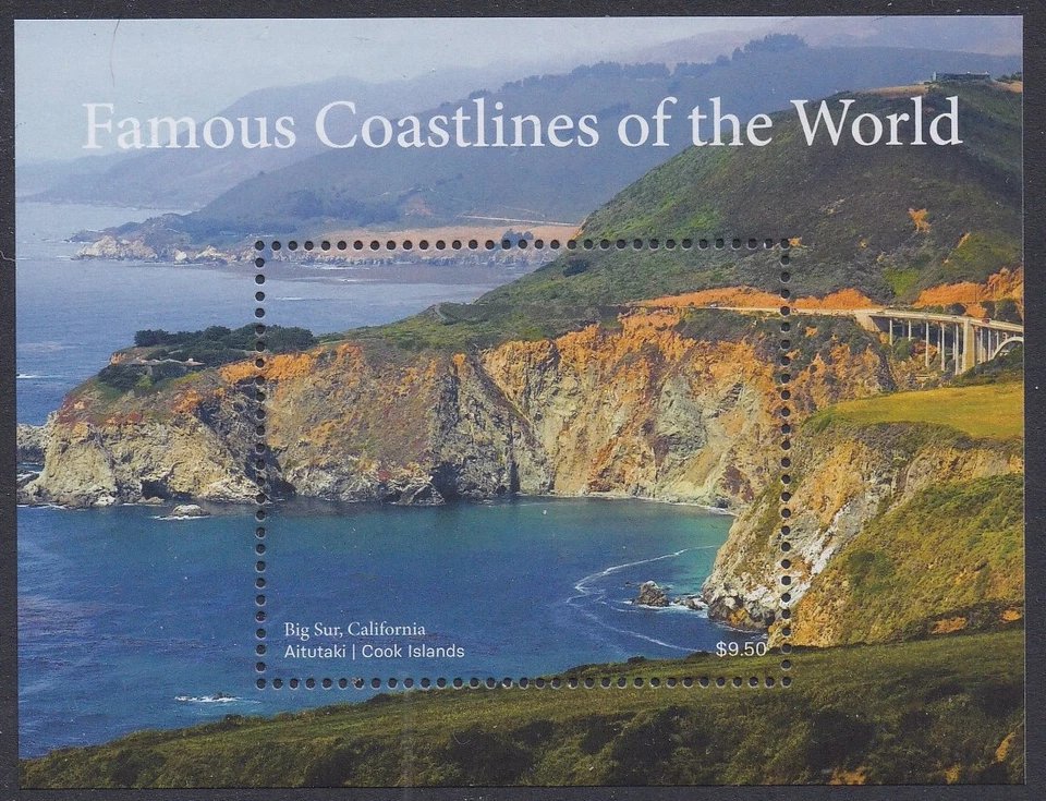 Aitutaki (2022) Coastlines - S/S, MNH - Image 1 of 1