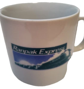 Ranpak Express Coffee Mug Train Locomotive White & Blue (1) Stackable - Picture 1 of 6