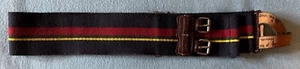 REGIMENTAL STABLE BELTS : BRITISH MILITARY ROYAL MARINES DOUBLE BUCKLE BELT - Picture 1 of 3