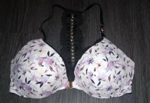 VS very sexy front close o ring push up bra BRAND NEW size 36d floral - Picture 1 of 3