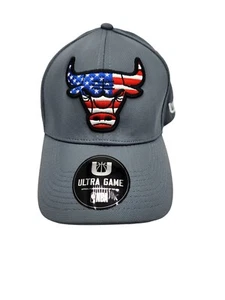 Nuevo Chicago Bulls NBA Ultra Juego Bordado Ajustado Sombrero Bandera Americana Logo OSFM - Imagen 1 de 8