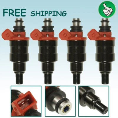 套装 4 燃油喷射器 16600-65E01 适用于 1989 - 95 日产 Stanza 240SX Axxess 2.4L L4 — 第 1/4 张图片