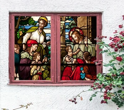 3D Cute Baby I230 Window Film Print Sticker Cling Stained Glass UV Block Amy - Image 1 of 4