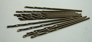 Cobalt Jobber Length Drills #59 135° Gold 11/16" x 1-5/8" (12 Pcs) - Picture 1 of 1