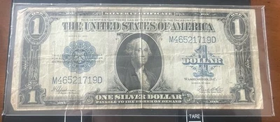 $1 "1923" (HORSEBLANKET) $1 (SILVER CERTIFICATE) - No Pinholes - Image 1 of 4