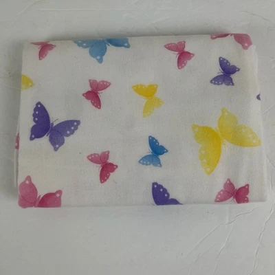 3/4” Yard White With Butterfly Flannel Fabric 44" Wide - Image 1 of 3
