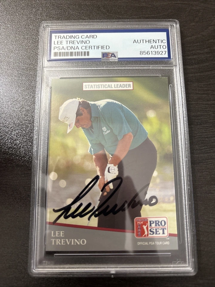 Juego profesional Lee Trevino 1991 autógrafo firmado automáticamente PGA Golf Salón de la fama PSA/ADN losa ¡Guau! Foto 1 de 1