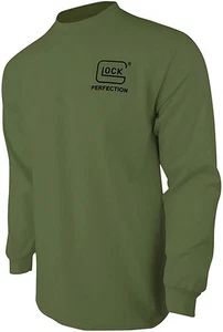 Glock Born In Austria Military Green Long-Sleeve Mens T-Shirt - Picture 1 of 6
