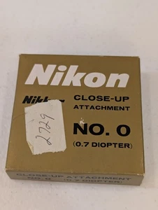 NIKON Close-Up Attachment No. 0 (0.7 Diopter) 52mm Japan Vintage Filter w/ Case - Picture 1 of 5