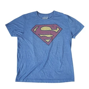 Old Navy Mens Superman Logo Blue T-Shirt Size L Casual Everyday Lounge Geek - Picture 1 of 4