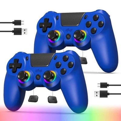 2-Pack Wireless Controller for PS4/Pro/Slim & PC,2 Programmable Rear Buttons RGB - Image 1 of 4