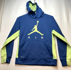 Nike Air Jordan sweater youth boys large Therma Fit long sleeve blue work - Picture 1 of 12