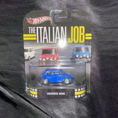 2012 HOT WHEELS RETRO ENTERTAINMENT THE ITALIAN JOB MORRIS MINI BLUE - Image 1 of 2