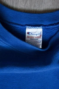 Sudadera Vintage Años 80 Champion Tejido Inverso Calentamiento Cuello Redondo Azul Talla M - Imagen 1 de 7