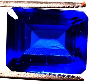 34.30 Cts. Natural Blue Tanzanite Emerald Shape Certified Loose Gemstone - Image 1 of 4