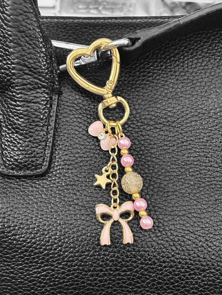 ** Pretty Bow Theme  Bag charm|Keychain ** Handmade ** - Image 1 of 1