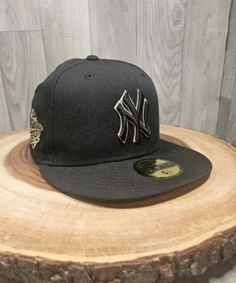 New York Yankees New Era 59Fifty Fitted Hat Cap Size 6 7/8 1999 World Series MLB - Image 1 of 4