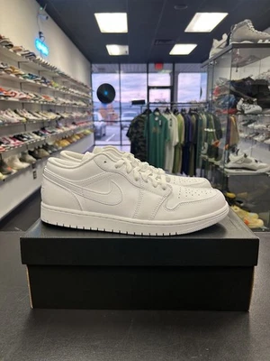 Nike Air Jordan 1 Low Triple Blanco 553558-130 Hombres Tallas ¡Nuevo! Foto 1 de 4