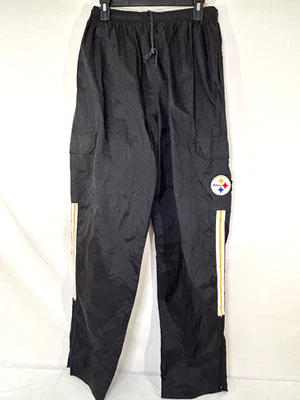 Pantalones de nailon NFL Game Dayl Pittsburgh Steelers puerta trasera negros para hombre talla L/T Foto 1 de 4