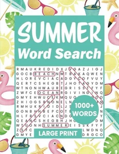 Summer Word Search Large Print: Summer Word Find Puzzles for Adults, Teens and K - Picture 1 of 2