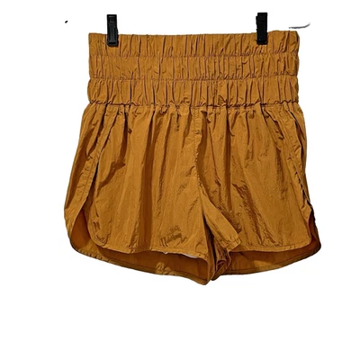 Pantalones Cortos FP Movement Free People Talla M Naranja The Way Home Atléticos Cintura Alta Foto 1 de 4