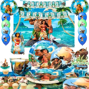 Moana Birthday Party Supplies,85Pcs Decorations and Tableware Set-Moana Plates - Picture 1 of 12