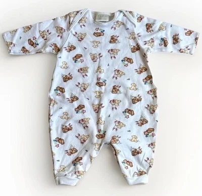 Pijama bebé Carter’s vintage años 90 0-3 meses pies pijama suave de una pieza ropa de dormir Foto 1 de 4