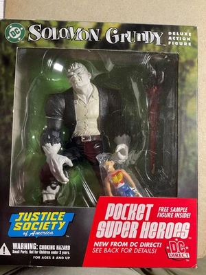 Figura de acción DC Direct JSA Solomon Grundy Deluxe con figura de bolsillo de Wonder Woman Foto 1 de 2