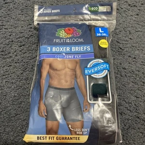 3er Pack Fruit of the Loom Herren Cool Zone Fly Boxershorts, Gr. L (36-38) Neu - Bild 1 von 7