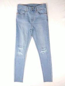 Pantalones de mezclilla Akhtar textil insdustria azul claro (talla mujer 24x26) dobladillo crudo - Imagen 1 de 8