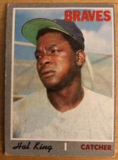 1970 Topps Harold King Baseball Card #327 Braves Catcher Low-Grade