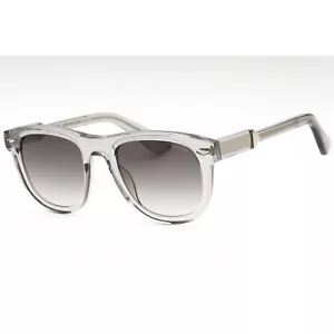 Police Men's Sunglasses Grey Plastic Oval Frame Smoke Gradient Lens SPLL87 03GU - Picture 1 of 2