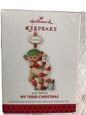 Hallmark My 3rd Christmas, Age Series Ornament- Can be personalized w/year- Nmib