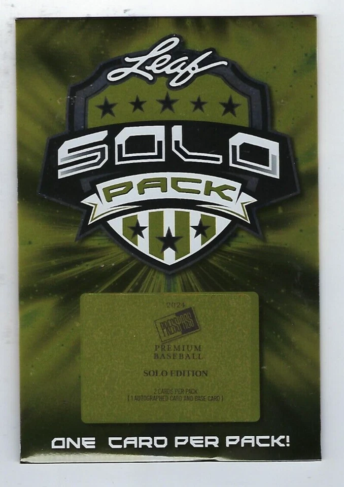 Paquete individual de béisbol Press Pass 2024 Foto 1 de 1