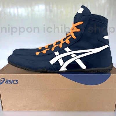 【Made to order】ASICS Wrestling Shoes 1083A001 EX-EO TWR900 Navy x White x Orange - Image 1 of 2