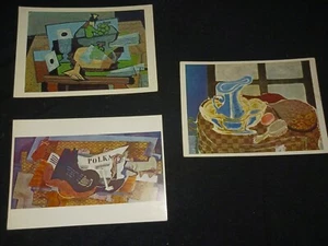 lot of 3 Georges BRAQUE cubist Postcards Painter Painting unposted art artists - Picture 1 of 5