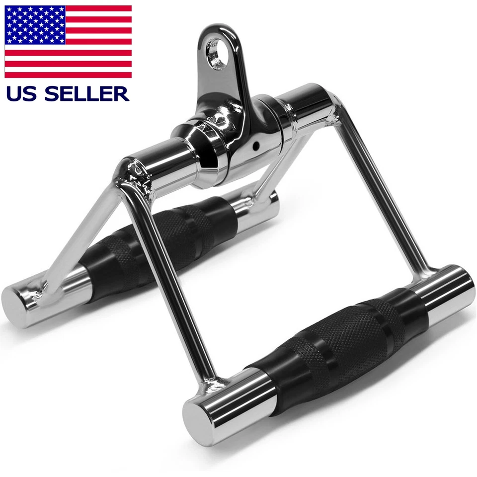 Accesorio de cable para gimnasio en casa máquina de ejercicio tríceps fila V barra de tracción mango en D giratorio Foto 1 de 4