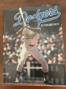 1977 Dodgers vs Phillies Scorecard Excellent Condition Reggie Smith Cover - Picture 1 of 3