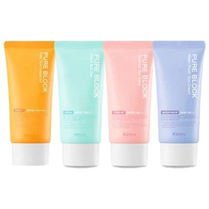 [A`PIEU] Pure Block Natural Daily/Aqua/Tone-Up/Waterproof Sun Cream SPF50,PA+++ - Picture 1 of 6