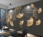 3D Ginkgo Leaves Wallpaper Wall Mural Removable Self-Adhesive 721